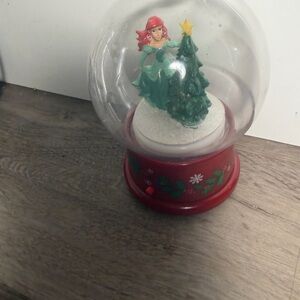 Ariel Christmas Snow Globe with Red and Green Design Air Blow